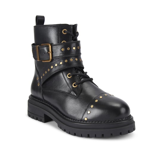 Kurt Geiger London Leather Buckle Stud Ankle Boots - Image 2