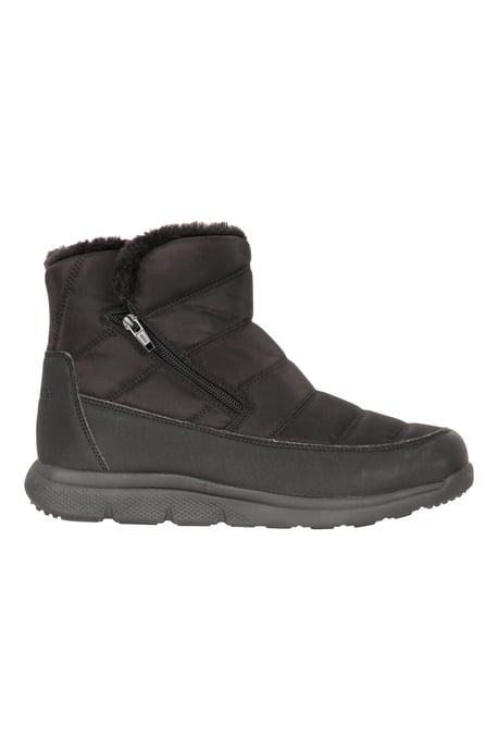 'Boston' Women's Boots Fleece Lined Snow Proof Everyday Winter Shoes Black - Image 2