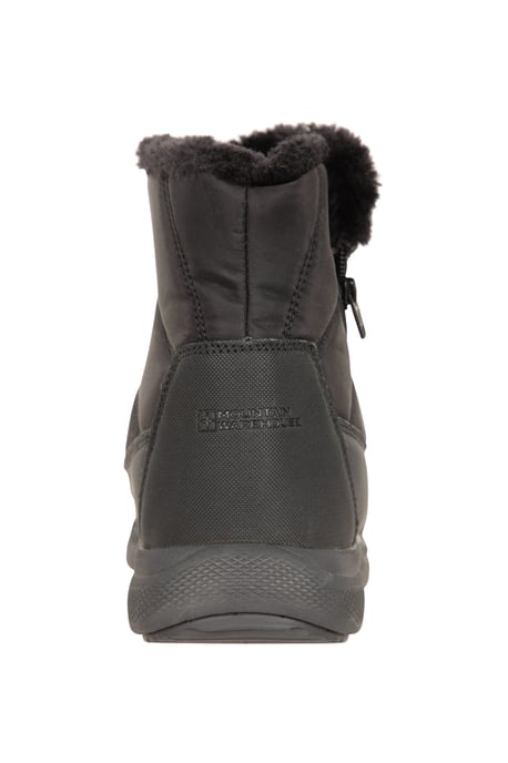 'Boston' Women's Boots Fleece Lined Snow Proof Everyday Winter Shoes Black - Image 3