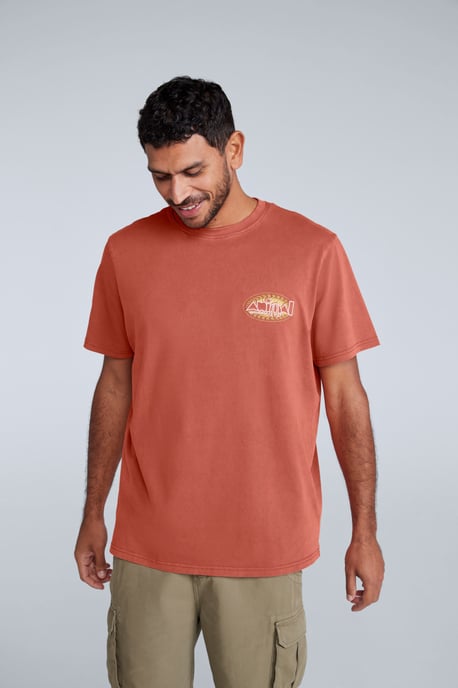 'Chase' Men's Graphic T-Shirt Breathable Summer Casual Tee Orange - Image 2