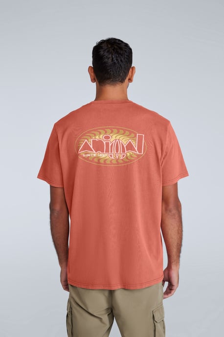'Chase' Men's Graphic T-Shirt Breathable Summer Casual Tee Orange - Image 3
