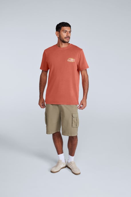 'Chase' Men's Graphic T-Shirt Breathable Summer Casual Tee Orange - Image 4
