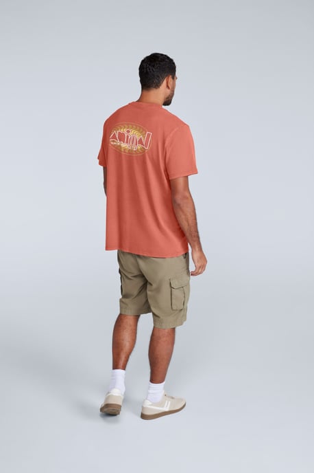 'Chase' Men's Graphic T-Shirt Breathable Summer Casual Tee Orange - Image 5