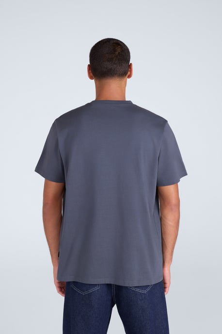 'Chase' Men's T-Shirt Cotton Relaxed Fit Breathable Summer Tee Dark Grey - Image 4