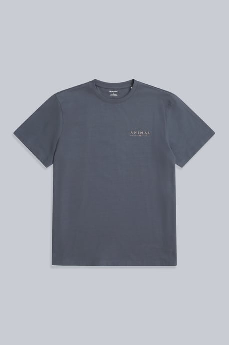 'Chase' Men's T-Shirt Cotton Relaxed Fit Breathable Summer Tee Dark Grey - Image 6