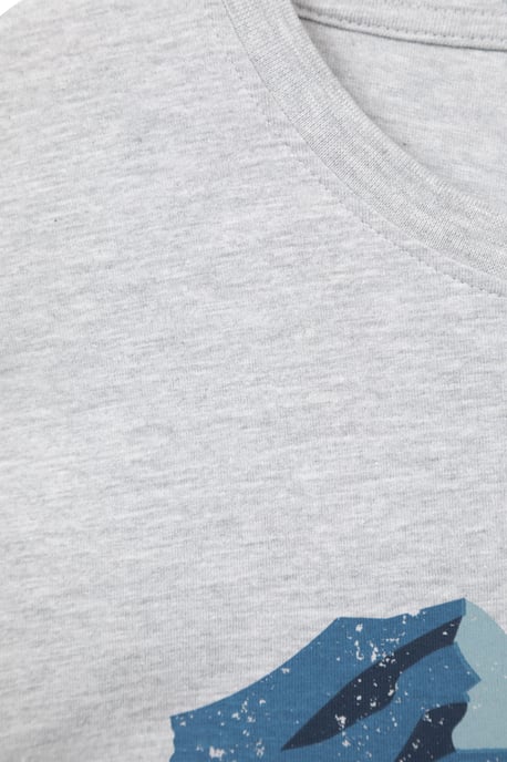 'Bike' Men's Tee Cotton T-Shirt Relaxed Fit Breathable Casual Tee Grey - Image 6