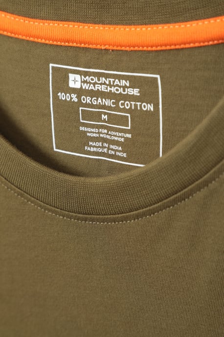 '3 Peaks' Men's Printed Tee Cotton Breathable Casual T-Shirt Khaki - Image 6