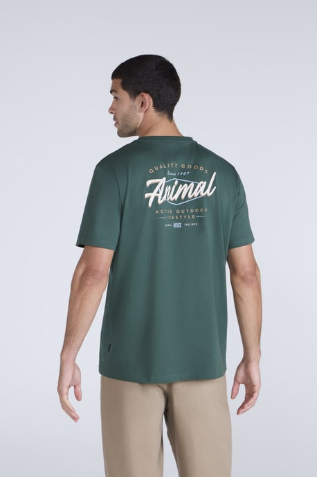 'Chase' Men's Graphic T-Shirt Breathable Summer Casual Tee Green - Image 2