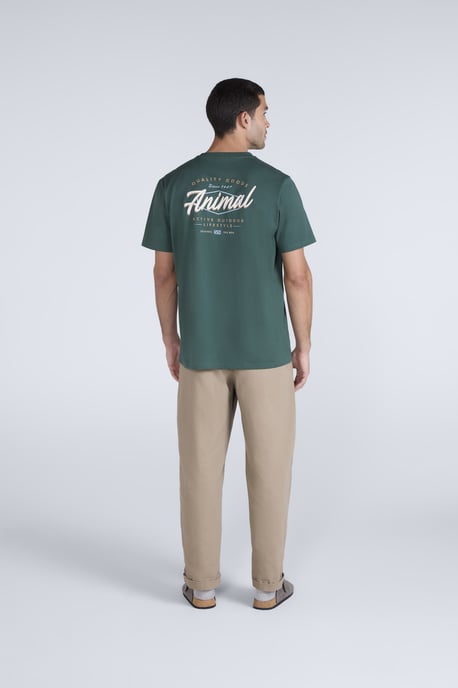 'Chase' Men's Graphic T-Shirt Breathable Summer Casual Tee Green - Image 4