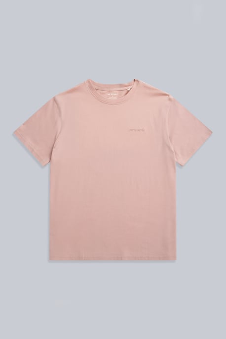 'Icon' Men's Logo Tee Relaxed Fit Casual Everyday T-Shirt Light Pink - Image 6