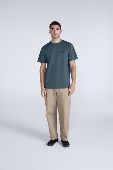 'Chase' Men's T-Shirt Cotton Relaxed Fit Breathable Summer Tee Navy - Image 2