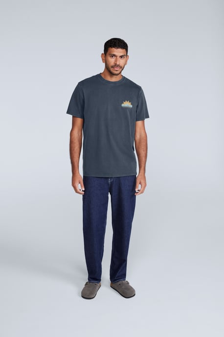'Chase' Men's Graphic T-Shirt Breathable Summer Casual Tee Navy - Image 2