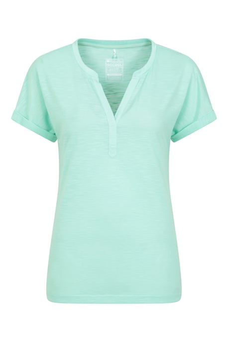 'Skye' Women's Slub T-Shirt Sun Protection Breathable Summer Tee Mint - Image 5