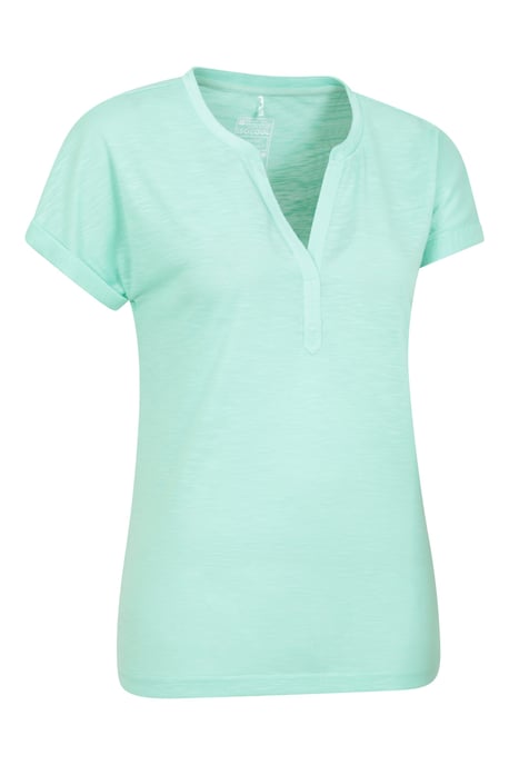 'Skye' Women's Slub T-Shirt Sun Protection Breathable Summer Tee Mint - Image 6