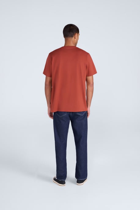 'Chase' Men's T-Shirt Cotton Relaxed Fit Breathable Summer Tee Orange - Image 4