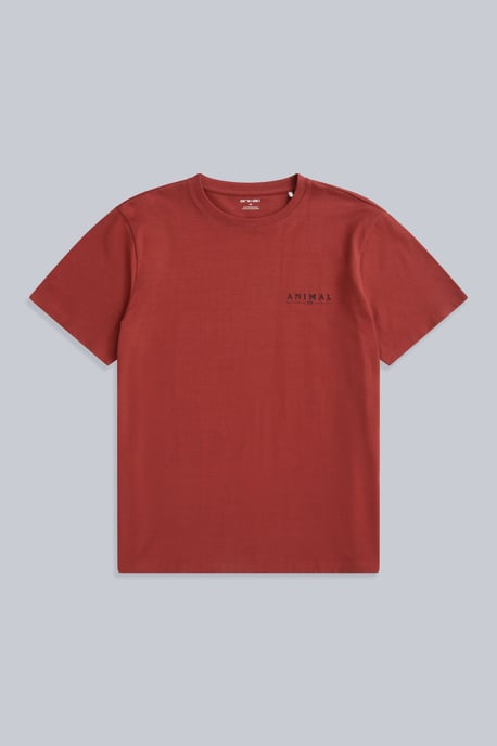 'Chase' Men's T-Shirt Cotton Relaxed Fit Breathable Summer Tee Orange - Image 5