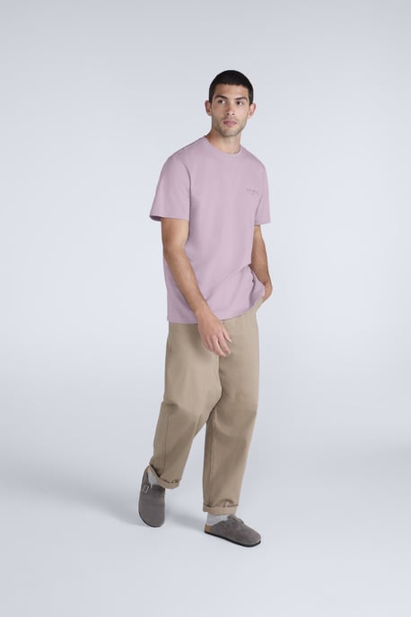 'Chase' Men's T-Shirt Cotton Relaxed Fit Breathable Summer Tee Pink - Image 2
