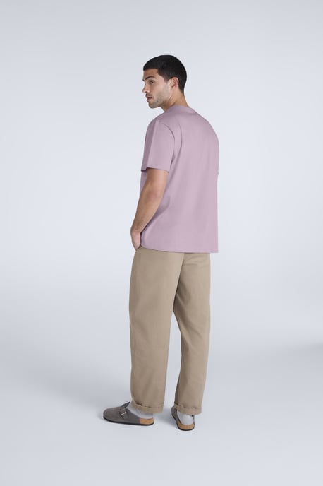 'Chase' Men's T-Shirt Cotton Relaxed Fit Breathable Summer Tee Pink - Image 4