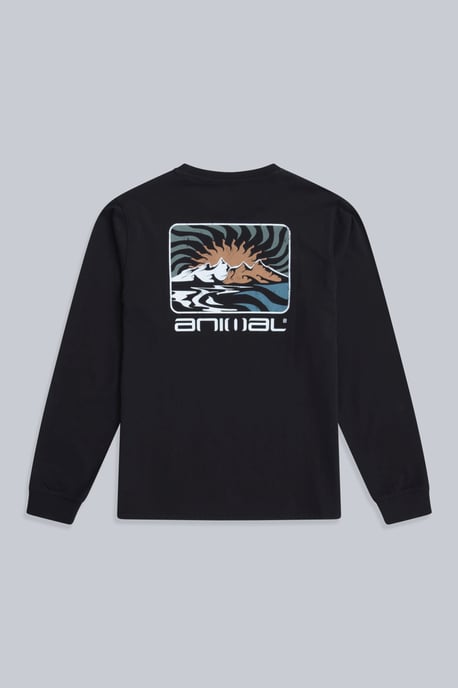 'Tomy' Men's Graphic T-Shirt Cotton Sun Protection Comfy Tee Black - Image 2