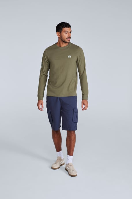 'Tomy' Men's Graphic T-Shirt Cotton Sun Protection Comfy Tee Khaki - Image 4