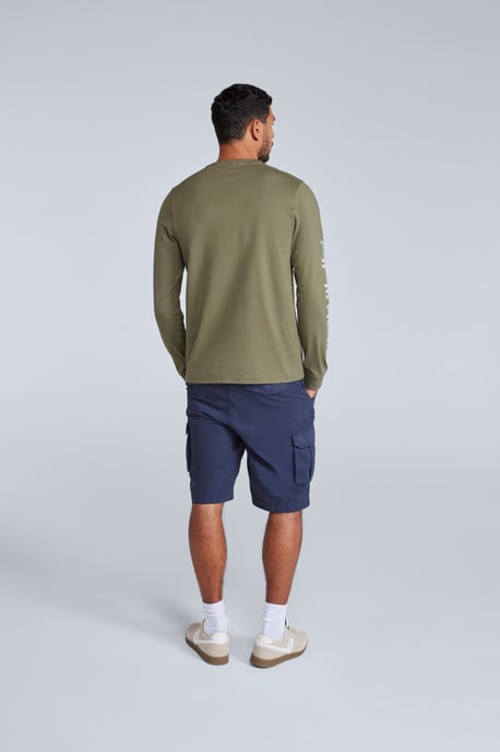 'Tomy' Men's Graphic T-Shirt Cotton Sun Protection Comfy Tee Khaki - Image 5