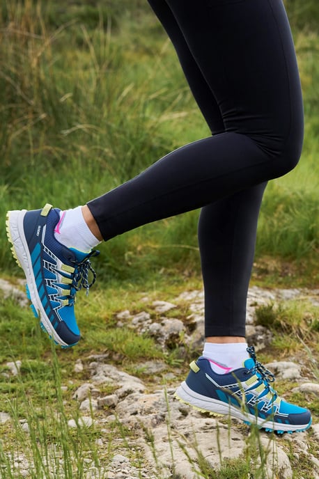 'Lakeside Trail' Women's Walking Shoes Waterproof Sports Sneakers Medium Blue - Image 1