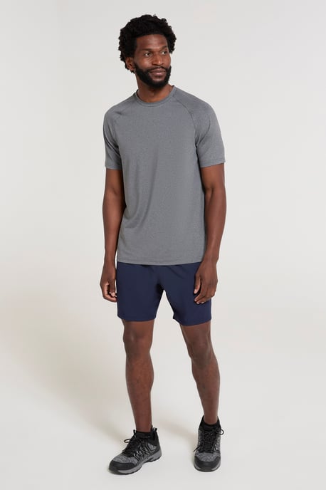 'Agra' Men's Melange T-Shirt Quick Wicking Breathable Sports T-Shirt Black - Image 2