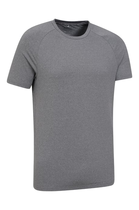 'Agra' Men's Melange T-Shirt Quick Wicking Breathable Sports T-Shirt Black - Image 6