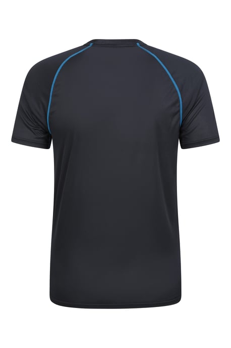 'Aero II' Men's Short Sleeve Top with Reflective Print IsoCool Sports Tee Black - Image 4