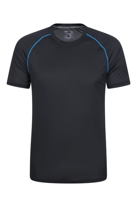 'Aero II' Men's Short Sleeve Top with Reflective Print IsoCool Sports Tee Black - Image 5