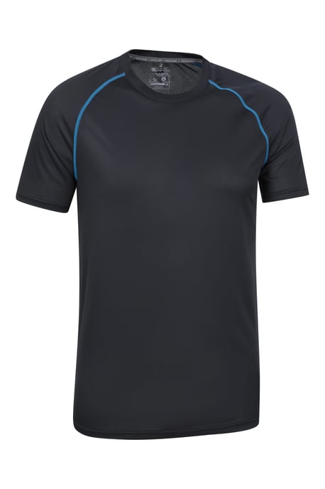 'Aero II' Men's Short Sleeve Top with Reflective Print IsoCool Sports Tee Black - Image 6