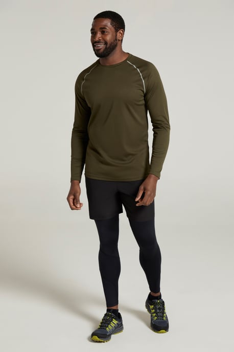 'Endurance' Men's IsoCool Top Long Sleeve Everyday Sports Tee Forest Green - Image 4