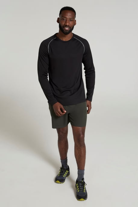 'Endurance' Men's IsoCool Top Long Sleeve Everyday Sports Tee Black - Image 4