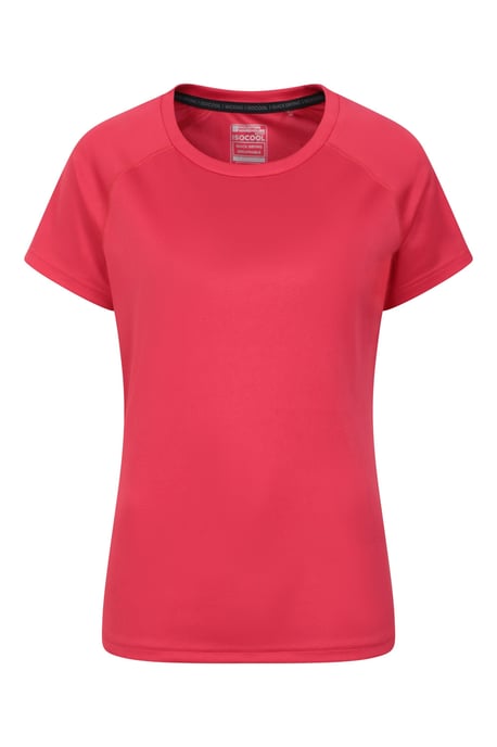 'Endurance' Women's IsoCool T-Shirt Sun Protection Breathable Tee Coral - Image 1