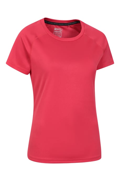 'Endurance' Women's IsoCool T-Shirt Sun Protection Breathable Tee Coral - Image 2