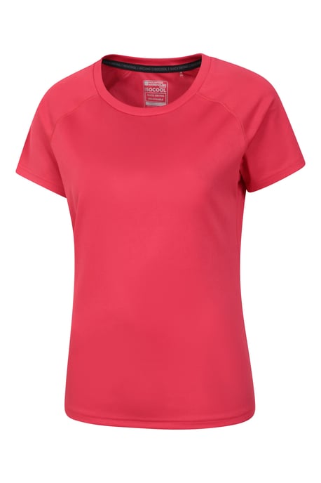 'Endurance' Women's IsoCool T-Shirt Sun Protection Breathable Tee Coral - Image 4