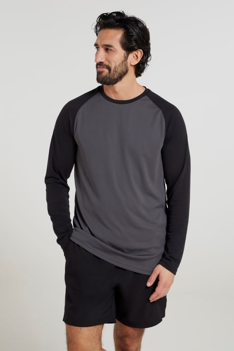 'Endurance' Men's IsoCool Top Long Sleeve Everyday Sports Tee Black - Image 2