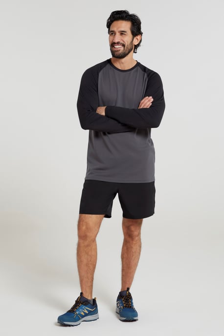 'Endurance' Men's IsoCool Top Long Sleeve Everyday Sports Tee Black - Image 3