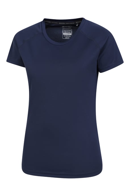 'Endurance' Women's IsoCool T-Shirt Sun Protection Breathable Tee Navy - Image 4