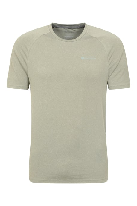 'Agra' Men's Melange T-Shirt Quick Wicking Breathable Sports T-Shirt Khaki - Image 6
