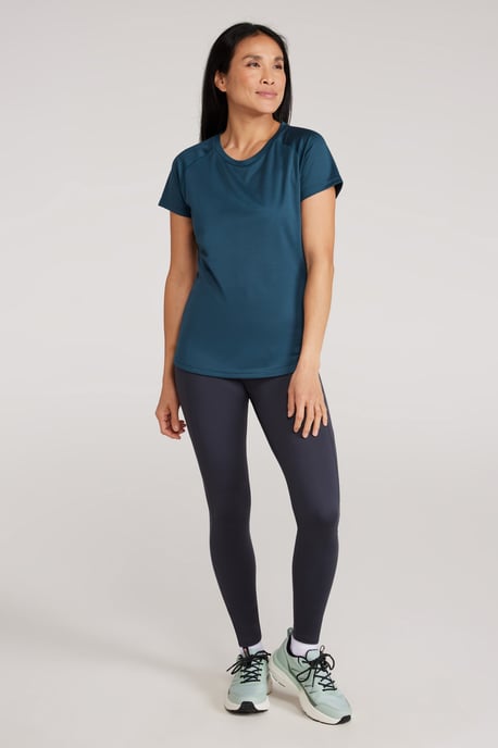 'Endurance' Women's IsoCool T-Shirt Sun Protection Breathable Tee Dark Green - Image 3