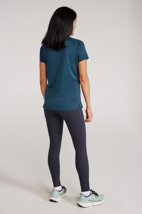 'Endurance' Women's IsoCool T-Shirt Sun Protection Breathable Tee Dark Green - Image 4