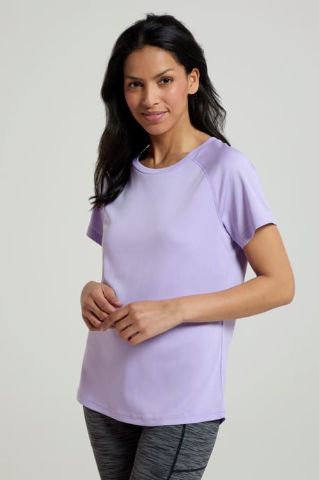 'Endurance' Women's IsoCool T-Shirt Sun Protection Breathable Tee Lilac - Image 2