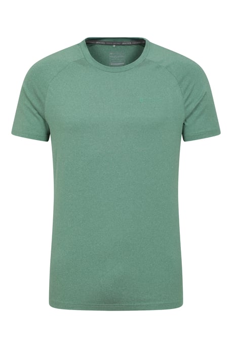 'Agra' Men's Melange T-Shirt Quick Wicking Breathable Sports T-Shirt Green - Image 5