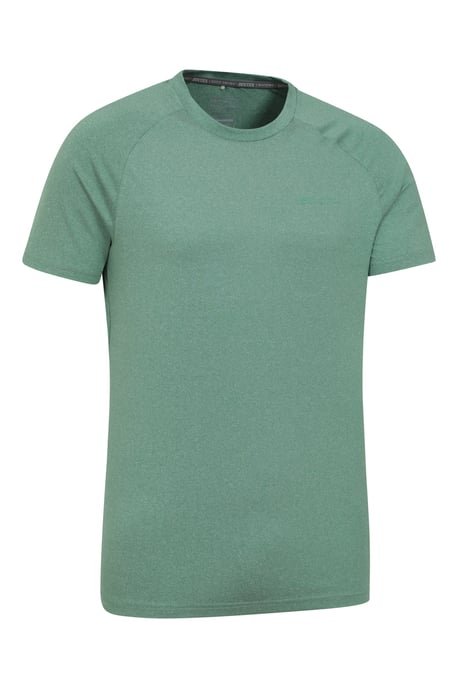 'Agra' Men's Melange T-Shirt Quick Wicking Breathable Sports T-Shirt Green - Image 6
