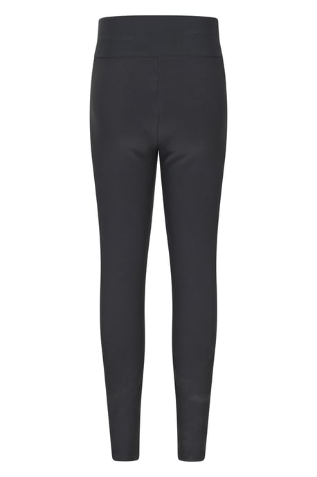 Women's Borg Lined Leggings Comfy Thermal Base Layer Bottoms Charcoal - Image 3