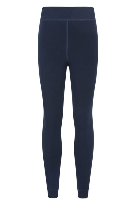 Women's Fluffy Fleece Lined Leggings Winter Warm Comfy Bottoms Navy - Image 5