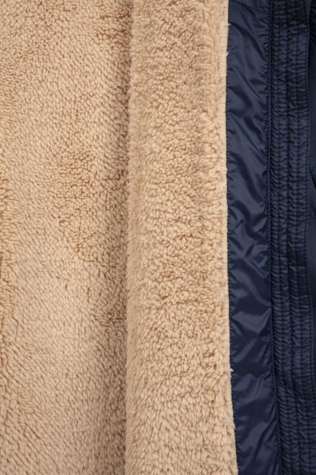 'Seasons' Women's Padded Jacket Fur Lined Water Resistant Coat Navy - Image 6