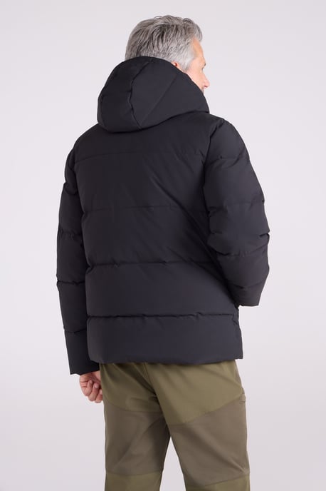 'Manta' Men's Borg Lined Jacket Isotherm Water Resistant Padded Coat Black - Image 3