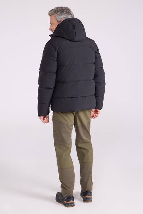 'Manta' Men's Borg Lined Jacket Isotherm Water Resistant Padded Coat Black - Image 4